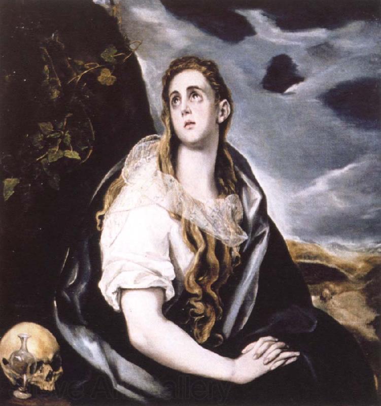 El Greco the repentant magdalen France oil painting art